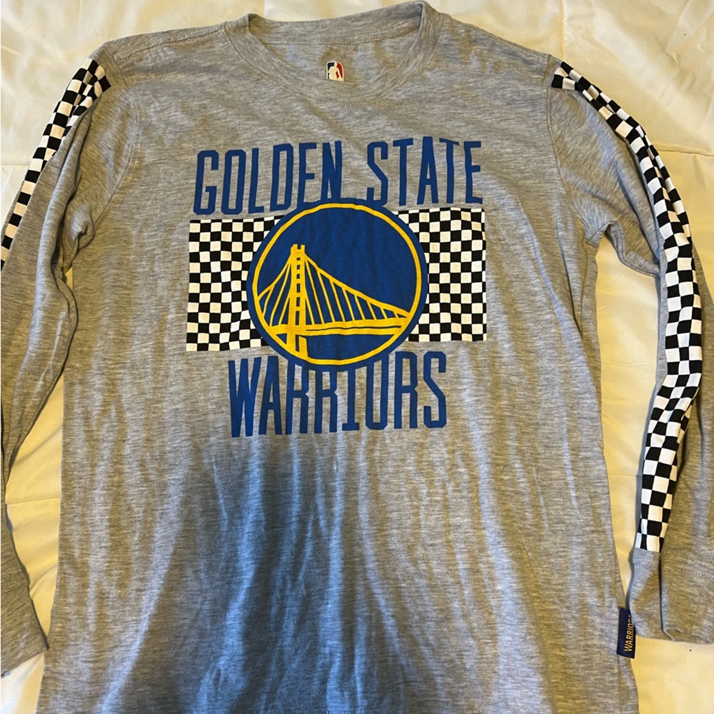 NBA Basketball Golden State Warriors Boys Cotton Long Sleeve Tee